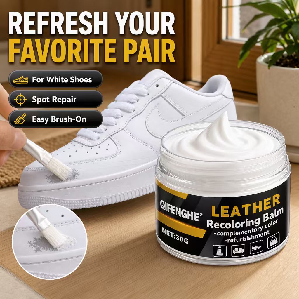 Shoe Brush - บาล์มแต่งรองเท้าสีขาว ใช้ง่าย 30 กรัม ครีมเปลี่ยนสีหนัง แบบทา