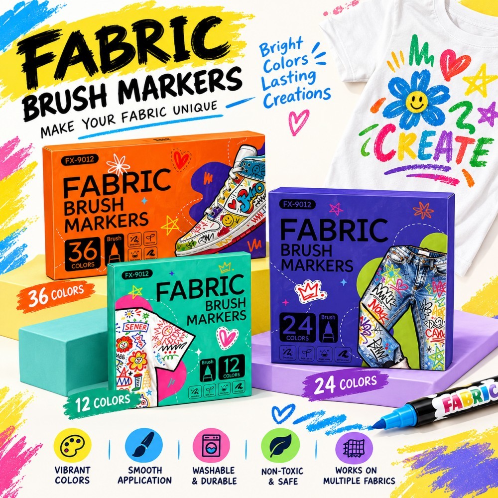 ปากกาเขียนผ้า (ชุด 12/24/36 สี - Shoe Brush บทวิจารณ์และราคา