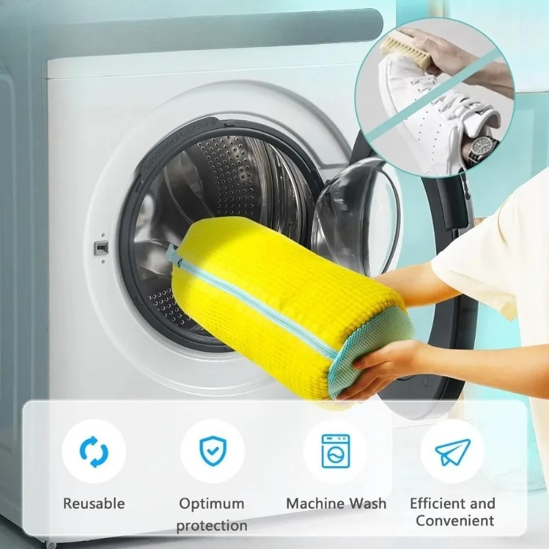 ถุงซักรองเท้า 1 ชิ้น พร้อมแผ่น - Shoe Cleaner บทวิจารณ์และราคา