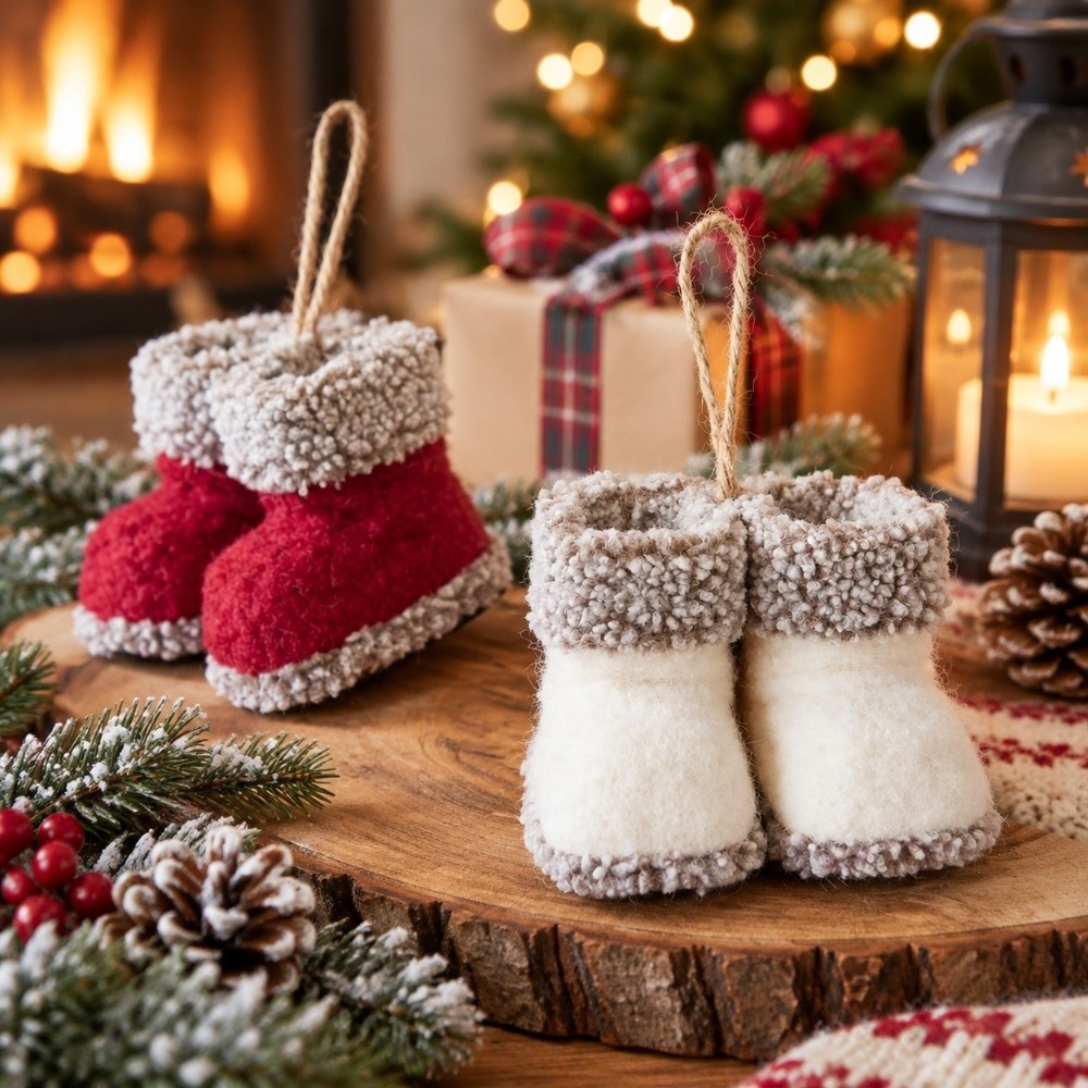 จี้รองเท้าบูทคริสต์มาสขนาดเล็ก - Shoe Tree บทวิจารณ์และราคา